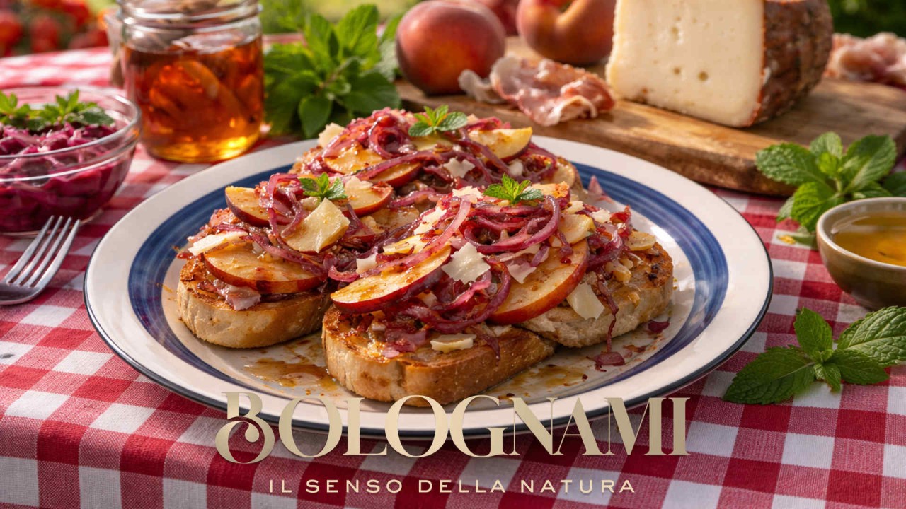Bruschetta con Guanciale Croccante e Pecorico di Pienza