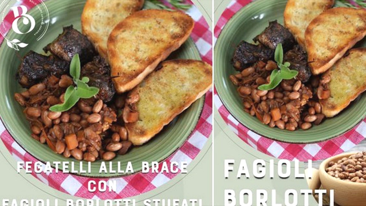 Roulades de Foie de Porc à la Braise avec des Haricots Borlotti Étuvés