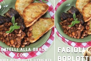 Fegatelli alla Brace con i Fagioli Borlotti Stufati