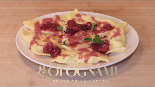 Fresh Mezzelune Stuffed with Ricotta and Pecorino