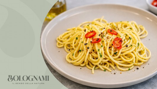 Spaghetti Freschi alla Chitarra Aglio Olio e Peperoncino