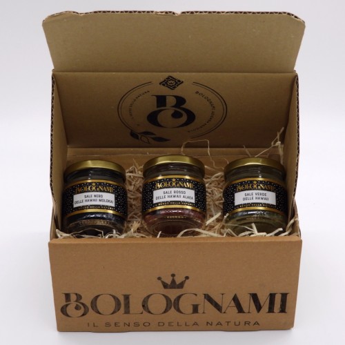 Coffret Dégustation Trio de Sels d'Hawaii Bolognami