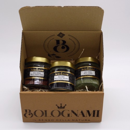 Cofanetto Degustazione Tris di Sali delle Hawaii Bolognami