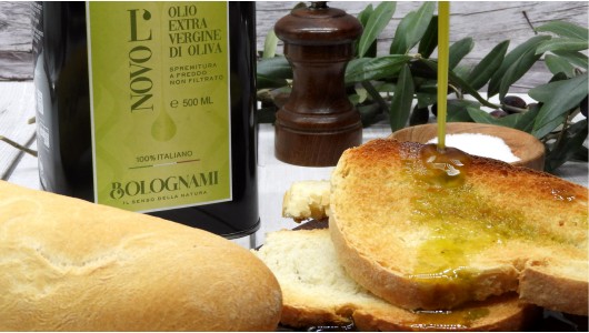 Bruschetta de Umbría con Aceite de Oliva Nuevo Bolognami