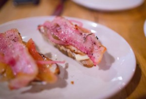 Crostini con Pancetta e Pecorino Bolognami