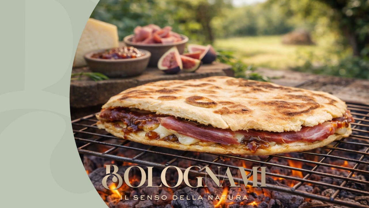 Torta al Testo Umbra con Prosciutto Pecorino e Fichi Caramellati